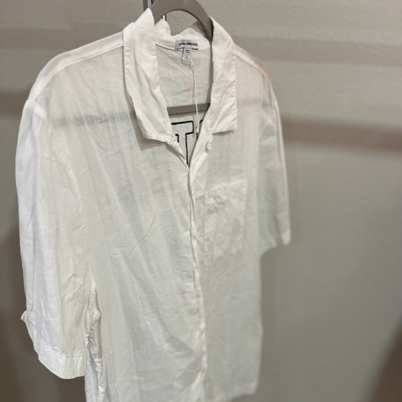 James Perse Shirts James Perse White Short Sleeve Mens Size 2 Hotel